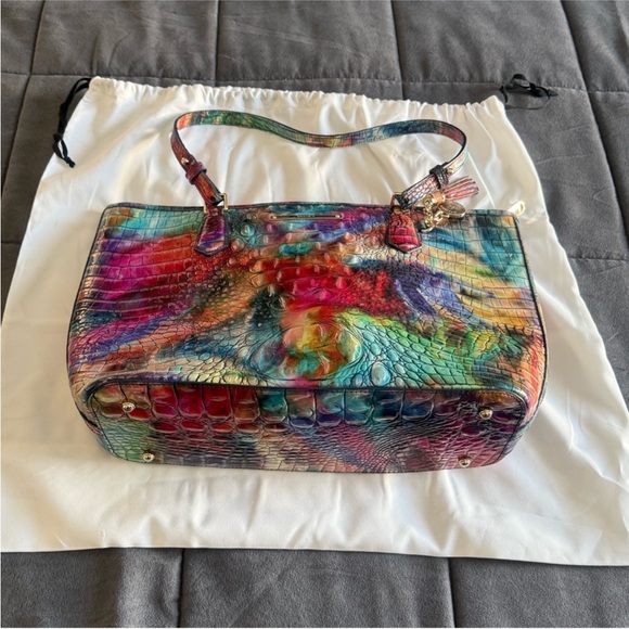 Brahmin Vibrant Multicolor Embossed ๐ Zip Tote - Picture 8 of 8